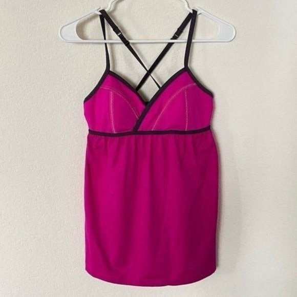 Lululemon Rehearsal Tank Built in Bra Paris Pink Size 4 - Picture 3 of 12